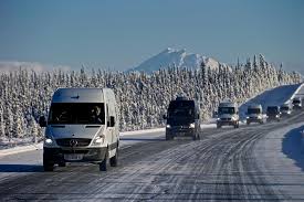 van-on-icy-road